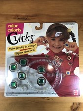 Vintage Color Green Clicks Mattel Make Jewelry In A Snap 1986 New Dress Up Play