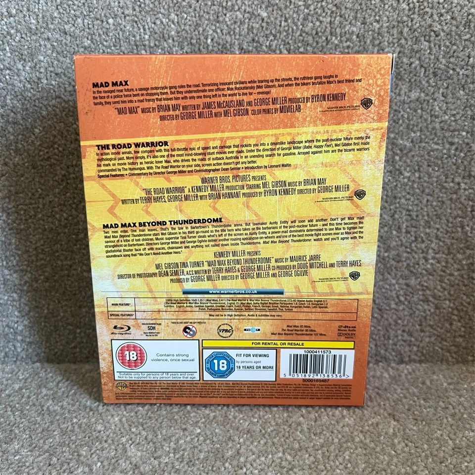 Blu-Ray DVD Box Set - Mad Max Collection - Mel Gibson - Cert 18 - Image 3 of 4