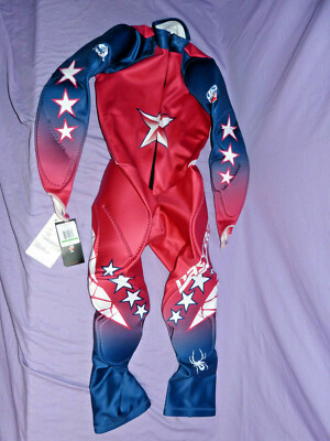 New! SPYDER GS Ski Racing Padded Speed Suit US Ski Team USST NASTAR FIS Large  