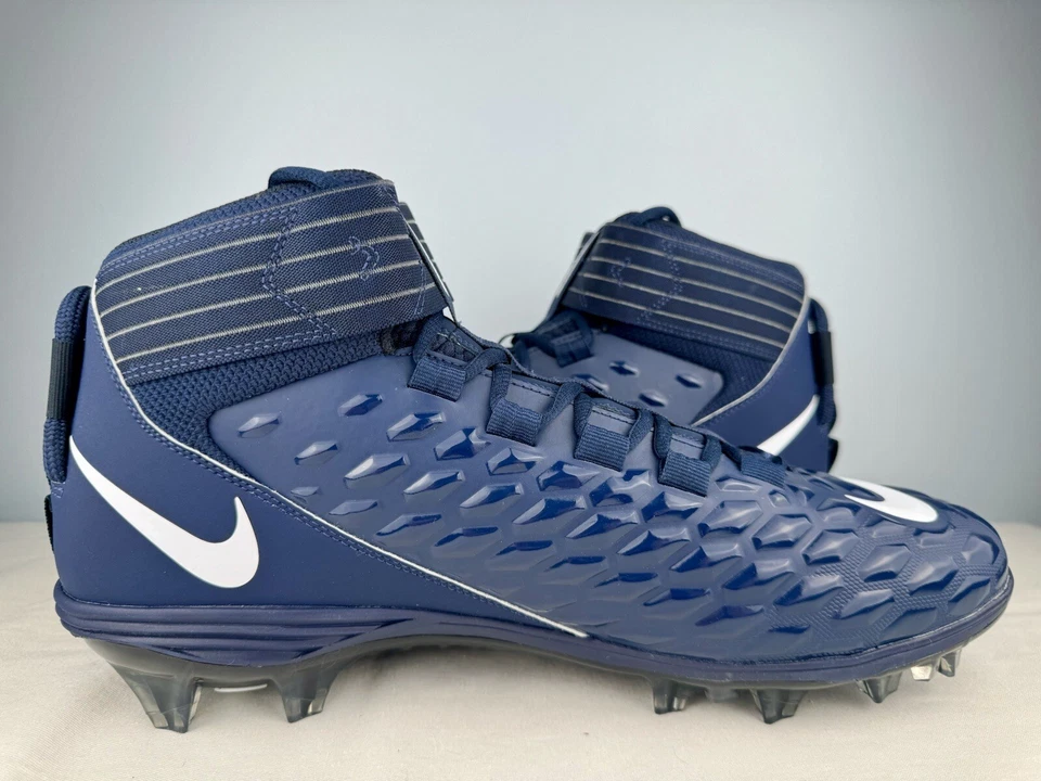 Nike Force Savage Pro 2 Football Cleats Navy White Size Mens Size 16 - Image 2 of 4