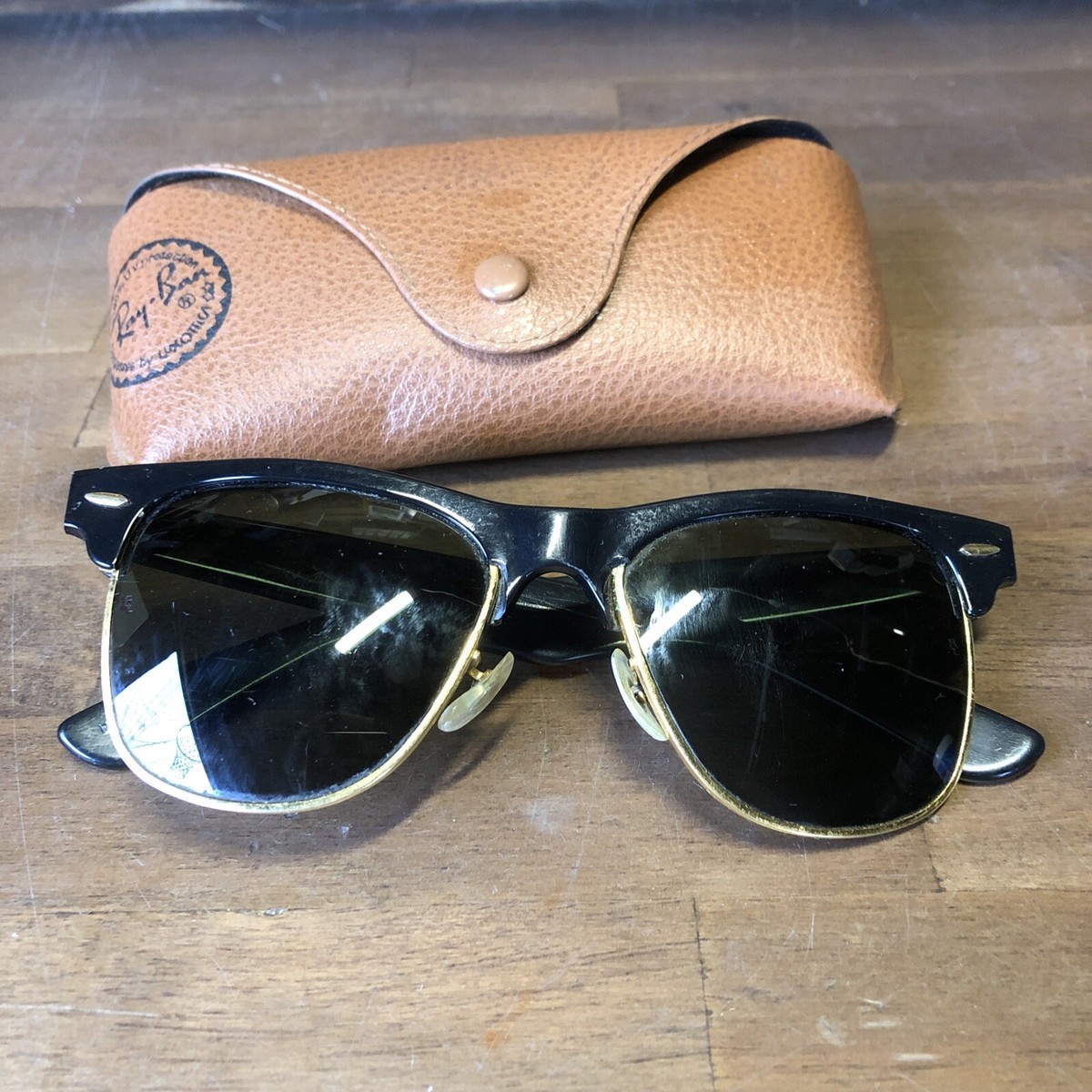 RAY BAN VINTAGE RARE B&L Bausch & Lomb Wayfarer Max Black RAY BAN VINTAGE RARE B&L Bausch & Lomb Wayfarer Max Black