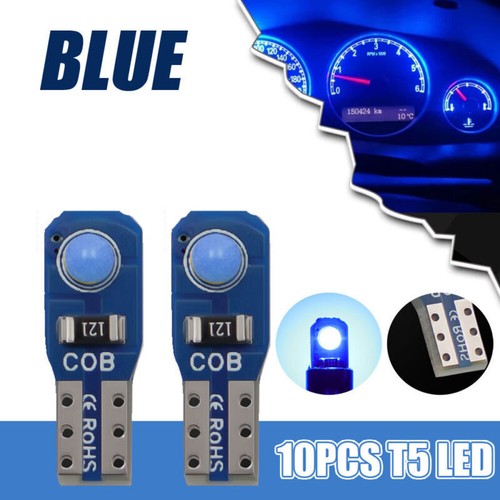 10Pcs/Set T5 Wedge Car Accessories Dashboard Instrument Interior LED Light Bulbs - Picture 3 of 17