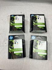 HP 65 Black Tri Color Ink Cartridges Exp 2025 LOT OF 4