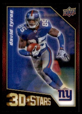 2009 Upper Deck 3D Stars (Surface Marks) David Tyree/Eli Manning #3D-26