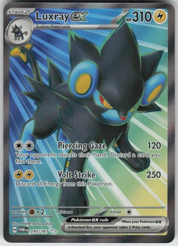 Pokemon Luxray ex 195/167 Twilight Masquerade Holofoil Ultra Rare NM