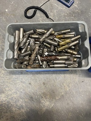 LARGE Misc HSS End Mill mostly 1'' shank 67lbs