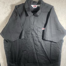 Ben Davis 1/4 Zip Shirt Adult 3XL Black USA Men  s 2984