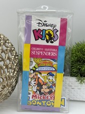Vintage Disney Kids Mickey's Toontown Blue Children's Suspenders Sealed