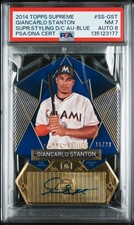 2014 BLUE #SS-GST GIANCARLO STANTON 16/20 PSA 7 AUTO 8