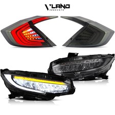 Vland Led Headlightssmoked Tail Lights Wanimation For Honda Civic Sedan 16-21