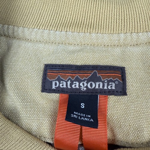 Patagonia Vest Mens Small Tan Canvas Insulated Workwear FA21 Recycled Cotton - Picture 3 of 9