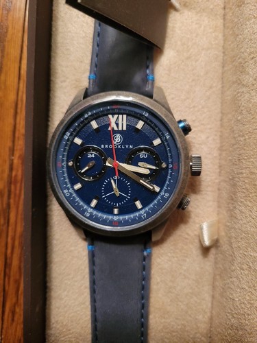 Brooklyn Watch Co. Stuyvesant Quartz Blue Dial Men's Watch BW-8128-SQ-03