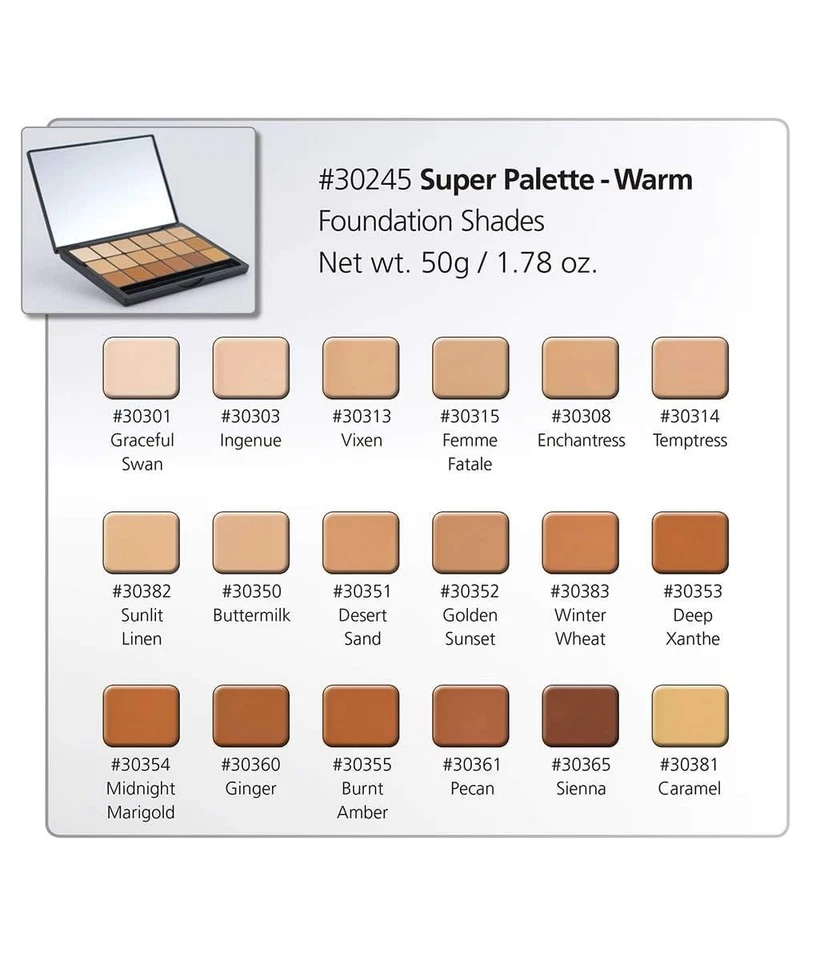 Graftobian Glamour Crème Ultra HD Foundation Super Palettes - Foundation - Image 2 of 4