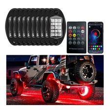 10 Pods Rock Lights for Car, Multi Color RGB LED Rock Lights Kit with APP  R...
