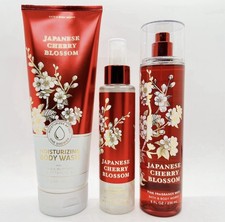 3/PCS BATH  BODY WORKS JAPANESE CHERRY BLOSSOM MOISTURIZING BODY WASH MIST MIST