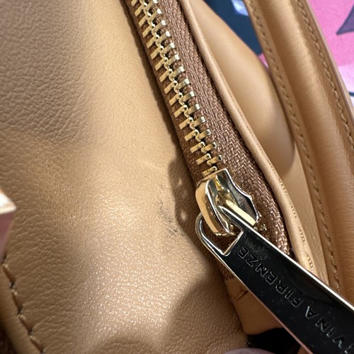Divina Firenze Lilla Light Beige Leather Crossbody Bag Made in Italy NWT - Picture 6 of 10