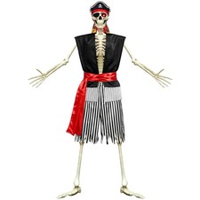 5 Pcs 12FT Halloween Skeleton Outfits Accessories, Giant 12FT, Black, White