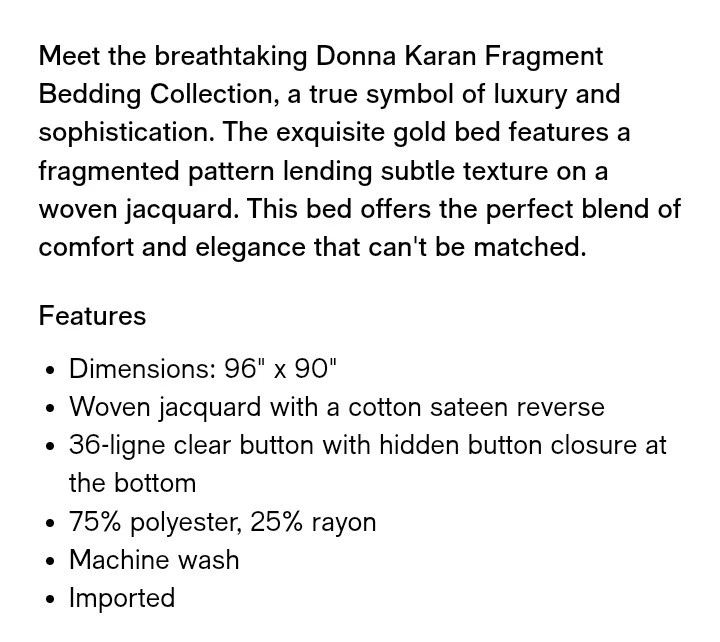 Donna Karan "Fragment" F/Q Duvet Cover, NWOT - Image 4 of 4
