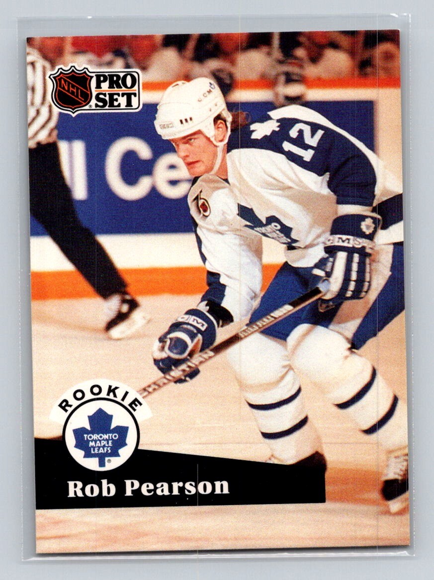 1991-92 Pro Set #562 Rob Pearson RC Toronto Maple Leafs