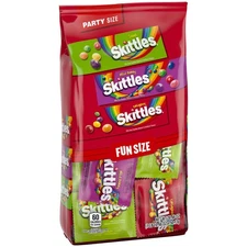 SKITTLES Original, Wild Berry  Sour Halloween Candy Mix Bulk Chewy Fruit Cand...