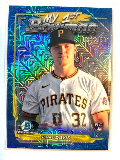 2024 Bowman Chrome #M1B-35 Henry Davis My 1st Bowman Blue Mojo Refractor /150 RC
