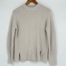 LULULEMON Merino Wool-Blend Ribbed Crew Neck Sweater Womens 4 Athleisure Comfort