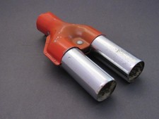 Original 1950 S Vintage Accessory Double Exhaust Tip Original 1950 S Vintage Accessory Double Exhaust Tip