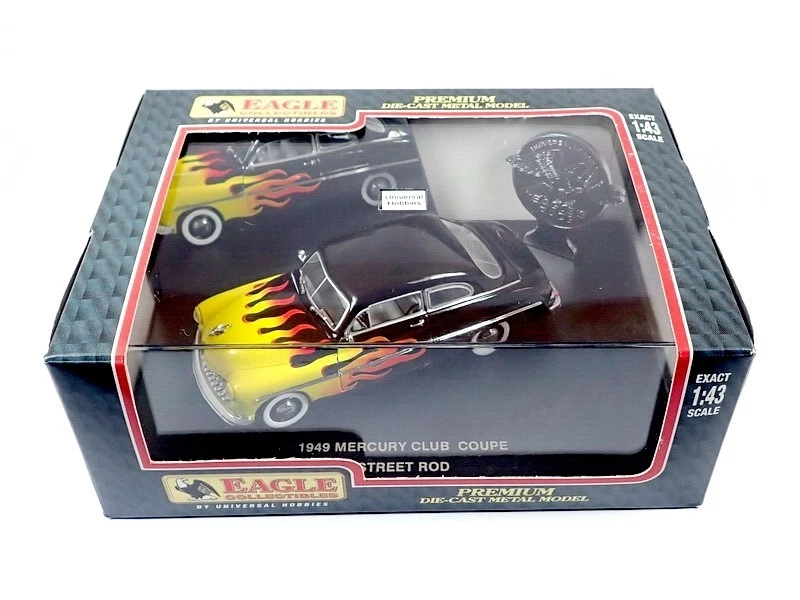 UNIVERSAL HOBBIES / 1:43 1949 Mercury Club Coupe Street Rod (Black). - Image 2 of 4