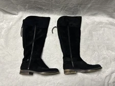 Women’s Franco Sarto black suede knee-high riding boots size 7.5