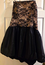 NWT B Darlin Overbust Lace-Up Floral Lace Corset Top Black/Beige Plus 20W P