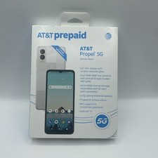 AT T Propel 5G 64GB Android 13 Silver Prepaid Smartphone Brand New Sealed
