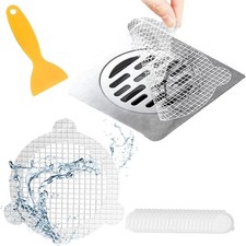 25 PCS Disposable Shower Drain Hair Catcher 3.54 Inches Round Drain Hair Catcher