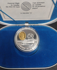 1993 Canada $20 Fairchild Airplane Sterling Silver Coin w/ Box & COA 1 troy oz