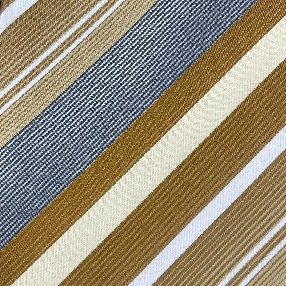 Corbata a rayas Kenneth Cole para hombre 100 % seda diseñador 3 3/4" x 65" de alto Foto 2 de 4