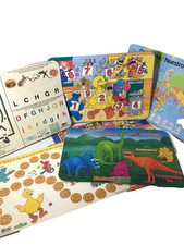 Vintage 2000 Sesame Street, Our World, Dinosaur Double Sided Learning Placemats