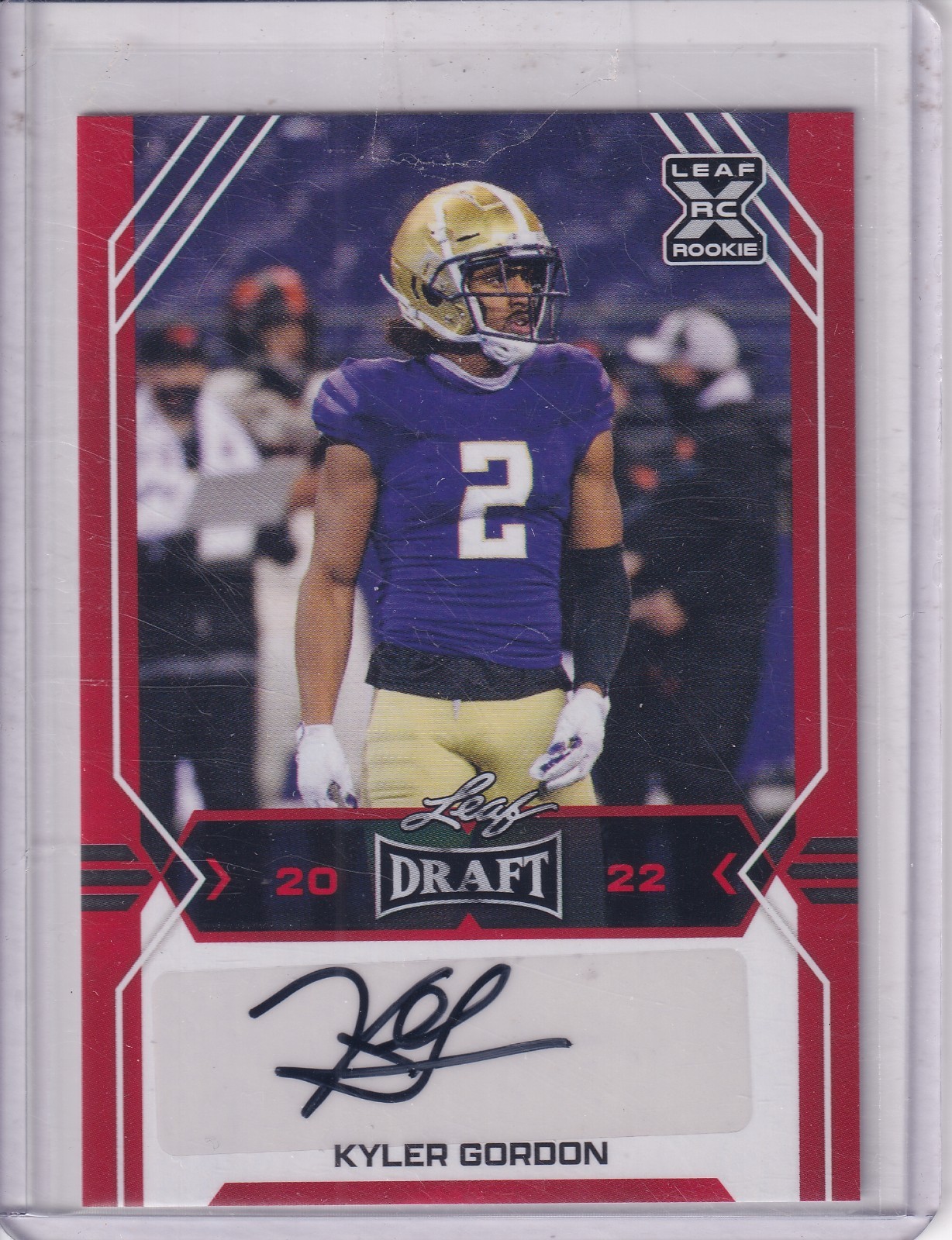 Kyler Gordon Leaf Pro Set Draft Autographs #KG1 Red