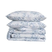 White Floral Duvet Cover Queen Size 3-Piece, 100 Queen 90"x90" White-02