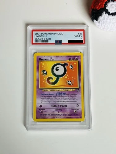 Unown J - Black Star Promo #38 Pokemon TCG - 2001 Pokemon Promo Card - PSA 4