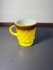 Vintage Fireking Kimberly Mug Diamond Pattern Yellow & Brown