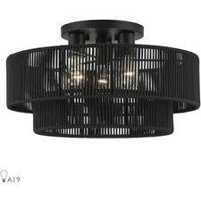 Livex Lighting 60267-04 Acordia Semi-Flush Mount Black