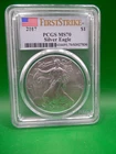 2017 US Silver Eagle ~ 1 oz. 999 Fine Silver PCGS MS70 First Strike : 83027836