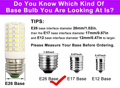 Haidecnc Refrigerator Light Bulb 7W LED E26 Equivalent 100W A15 Fridge Freeze... - Picture 3 of 7
