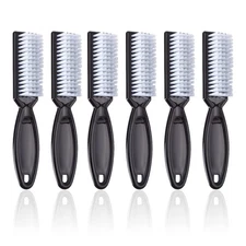 6Pcs Handle Grip Nail Brush, Hand Fingernail Cleaner Brush Manicure black 