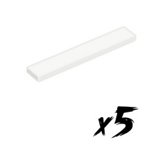 5x LEGO 6636   1x6 Tile   Fliese   weiß   Wh...
