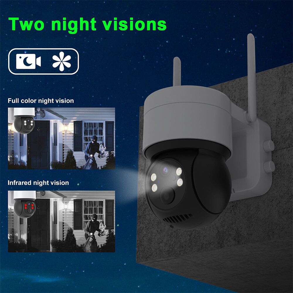 Solar Security IP Camera Battery Powered Outdoor Wireless WiFi CCTV PTZ