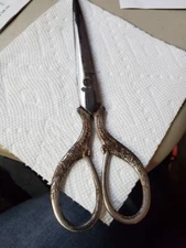 Vintage Eversharp Forged Steel Scissors with Ornate Handles 