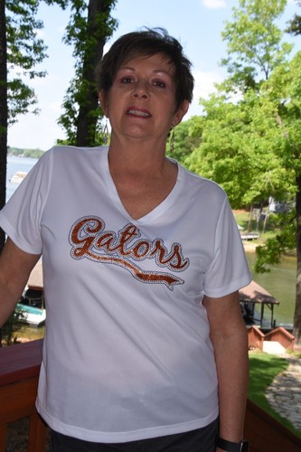 Gators Strass Glitzer orange blau Shirt XS S M L XL XXL 1X 2X 3X 4X 5X - Bild 6 von 11