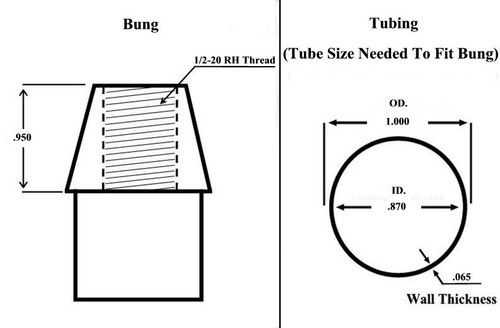 ECONOMY 4 LINK KIT 1/2 x 1/2-20 HEIM JOINT 1/2 ALUMINUM CONE SPACER BUNG .065 - Picture 6 of 8