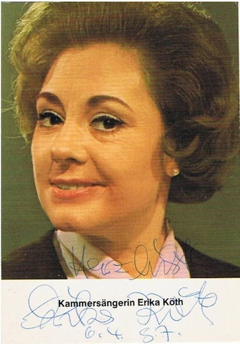 Erika Köth (1925-1989), signed Postcard