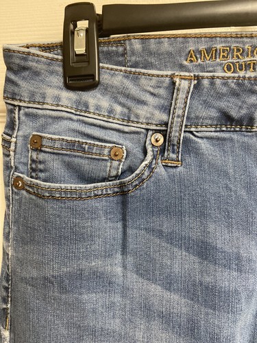 Jeans donna American Eagle Outfitters denim effetto invecchiato taglia 30x32 molto buoni - Foto 4 di 9